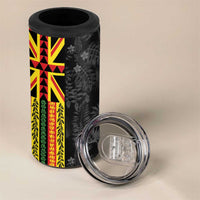 Hawaii Maoli Spirit 4 in 1 Can Cooler Tumbler Kakau Pattern With Flower Lei LT05 - Polynesian Pride
