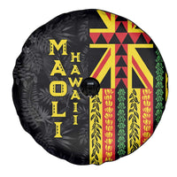 Hawaii Maoli Spirit Spare Tire Cover Kakau Pattern With Flower Lei LT05 - Polynesian Pride