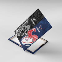 France And New Zealand Rugby Canvas Wall Art Les Bleus Rooster With Maori Tiki LT05 With Frame Black - Polynesian Pride
