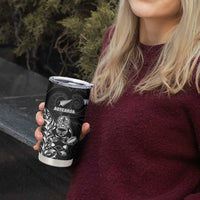 France And New Zealand Rugby Custom Tumbler Cup Les Bleus Rooster With Maori Tiki - Polynesian Pride