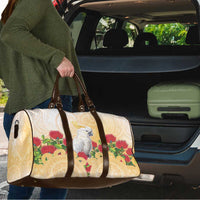 New Zealand Aotearoa Cockatoo Travel Bag Maori Pattern With Pohutukawa Flowers LT05 - Polynesian Pride