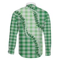 Green Hawaii Palaka Family Matching Tank Maxi Dress and Hawaiian Shirt Hawaiian Pikake Lei LT05 - Polynesian Pride