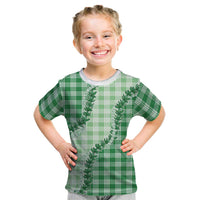 Green Hawaii Palaka Kid T Shirt Hawaiian Pikake Lei LT05 Green - Polynesian Pride