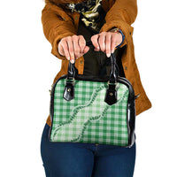 Green Hawaii Palaka Shoulder Handbag Hawaiian Pikake Lei