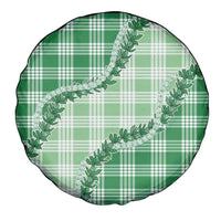 Green Hawaii Palaka Spare Tire Cover Hawaiian Pikake Lei