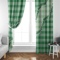 Green Hawaii Palaka Window Curtain Hawaiian Pikake Lei
