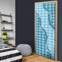 Blue Hawaii Palaka Door Cover Hawaiian Pikake Lei LT05 - Polynesian Pride