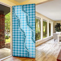 Blue Hawaii Palaka Door Cover Hawaiian Pikake Lei LT05 - Polynesian Pride