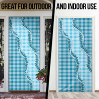 Blue Hawaii Palaka Door Cover Hawaiian Pikake Lei LT05 - Polynesian Pride