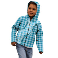 Blue Hawaii Palaka Kid Hoodie Hawaiian Pikake Lei