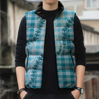 Blue Hawaii Palaka Sleeveless Puffer Jacket Hawaiian Pikake Lei