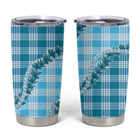 Blue Hawaii Palaka Tumbler Cup Hawaiian Pikake Lei