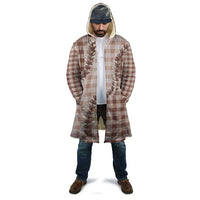 Beige Hawaii Palaka Cloak Hawaiian Pikake Lei