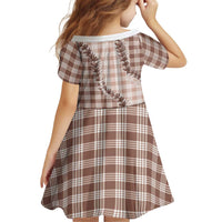 Beige Hawaii Palaka Kid Short Sleeve Dress Hawaiian Pikake Lei LT05 - Polynesian Pride