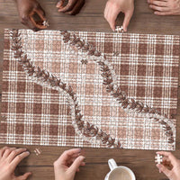 Beige Hawaii Palaka Puzzle Hawaiian Pikake Lei