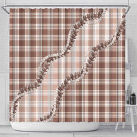 Beige Hawaii Palaka Shower Curtain Hawaiian Pikake Lei LT05 - Polynesian Pride