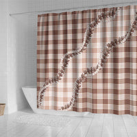 Beige Hawaii Palaka Shower Curtain Hawaiian Pikake Lei LT05 - Polynesian Pride