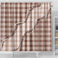 Beige Hawaii Palaka Shower Curtain Hawaiian Pikake Lei LT05 - Polynesian Pride