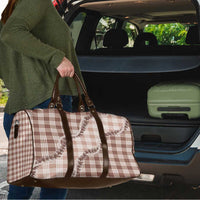 Beige Hawaii Palaka Travel Bag Hawaiian Pikake Lei