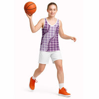 Violet Hawaii Palaka Basketball Jersey Hawaiian Pikake Lei