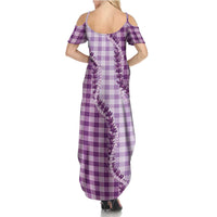Violet Hawaii Palaka Family Matching Summer Maxi Dress and Hawaiian Shirt Hawaiian Pikake Lei