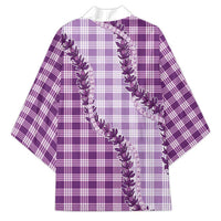 Violet Hawaii Palaka Kimono Hawaiian Pikake Lei