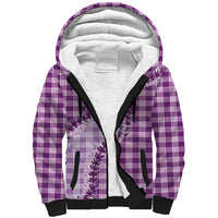 Violet Hawaii Palaka Sherpa Hoodie Hawaiian Pikake Lei