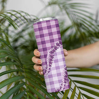 Violet Hawaii Palaka Skinny Tumbler Hawaiian Pikake Lei