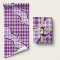 Violet Hawaii Palaka Wrapping Paper Hawaiian Pikake Lei