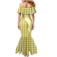Yellow Hawaii Palaka Mermaid Dress Hawaiian Pikake Lei LT05 - Polynesian Pride