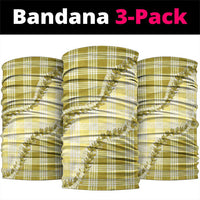 Yellow Hawaii Palaka Neck Gaiter Hawaiian Pikake Lei