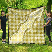 Yellow Hawaii Palaka Quilt Hawaiian Pikake Lei
