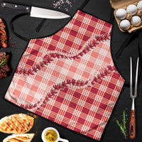 Red Hawaii Palaka Apron Hawaiian Pikake Lei