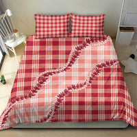 Red Hawaii Palaka Bedding Set Hawaiian Pikake Lei