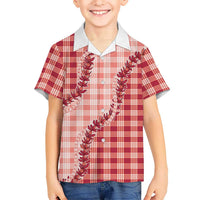 Red Hawaii Palaka Hawaiian Shirt Hawaiian Pikake Lei