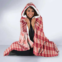 Red Hawaii Palaka Hooded Blanket Hawaiian Pikake Lei