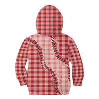 Red Hawaii Palaka Kid Hoodie Hawaiian Pikake Lei