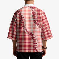 Red Hawaii Palaka Kimono Hawaiian Pikake Lei LT05 - Polynesian Pride