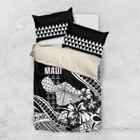 Hawaii Maui Upena Kiloi Bedding Set Kakau Tribal Pattern Black Version