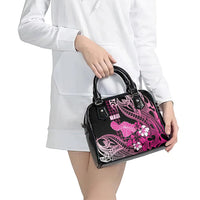 Hawaii Maui Upena Kiloi Shoulder Handbag Kakau Tribal Pattern Pink Version