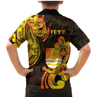 Personalised Kiribati Independence Day Family Matching Mermaid Dress and Hawaiian Shirt 46th Anniversary