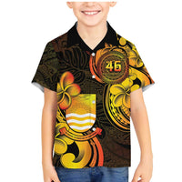 Personalised Kiribati Independence Day Family Matching Mermaid Dress and Hawaiian Shirt 46th Anniversary