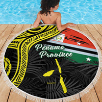 Vanuatu Penama Day Beach Blanket Grunge Flag Style - Polynesian Pride