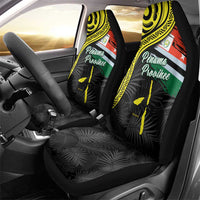 Vanuatu Penama Day Car Seat Cover Grunge Flag Style - Polynesian Pride