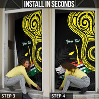 Vanuatu Penama Day Door Cover Grunge Flag Style - Polynesian Pride