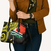 Vanuatu Penama Day Leather Bag Grunge Flag Style - Polynesian Pride