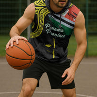 Personalised Vanuatu Penama Day Sleeveless Hoodie Grunge Flag Style LT05 - Polynesian Pride