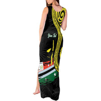 Personalised Vanuatu Penama Day Tank Maxi Dress Grunge Flag Style - Polynesian Pride