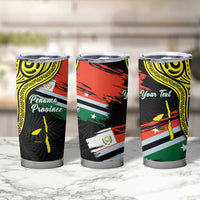 Personalised Vanuatu Penama Day Tumbler Cup Grunge Flag Style - Polynesian Pride
