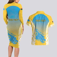 Personalised Vanuatu Sanma Day Couples Matching Long Sleeve Bodycon Dress and Hawaiian Shirt Special Style - Polynesian Pride